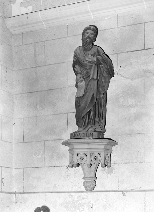 Statue (2, petite nature) : sainte Anne, saint Joachim, église paroissiale Saint-Pierre (Ploërdut)