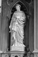 Statue (2, d'applique, petite nature) : saint Pierre, saint Jean-Baptiste, église paroissiale Sainte-Anne (La Noë-Blanche)