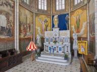 Cycle peint : histoire de la relique de la ceinture de la Vierge, basilique Notre-Dame-de-Délivrance (Quintin)