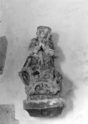 Statue (statuette, d'applique) : sainte Marguerite au dragon, église paroissiale Saint-Jean-Baptiste (Plourac'h)
