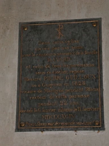 Plaque funéraire