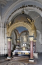 Ensemble 2 du maître-autel : autel, tabernacle, gradin d'autel, retable, baldaquin d'autel, 3 degrés d'autel, 4 statues d'anges