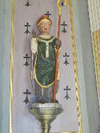 Statue (petite nature) : saint Mériadec, église paroissiale Saint-Barnabé (Langoëlan)