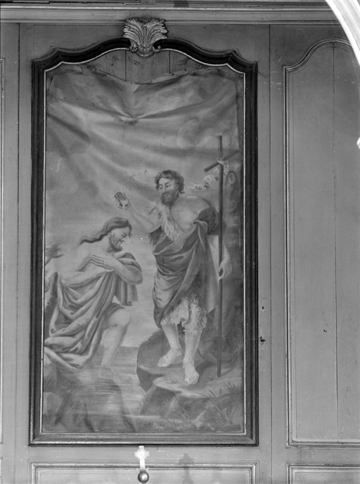 Tableau : baptême du christ, église paroissiale Saint-André (Antrain fusionnée en Val-Couesnon en 2019)