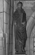 Statue (d'applique, petite nature) : saint moine non identifié, église paroissiale Saint-Boscat (Tréogat)