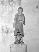 Statue (d'applique, petite nature) : saint diacre non identifié, chapelle Saint-Jean (Séglien)