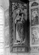 Statue (petite nature) : Vierge à l'Enfant, chapelle Saint-Sébastien (Saint-Ségal)