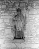 Statue (grandeur nature, d'applique) : saint Goulven, église paroissiale Saint-Goulven (Goulien)