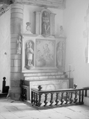 Tableau : l'Enfant Jésus terrassant le dragon, chapelle de la Trinité (Cléguérec)