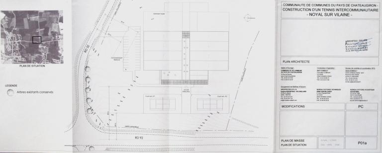 Pôle intercommunal de tennis, route de Domloup (Noyal-sur-Vilaine)