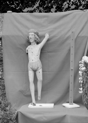 Statue : Saint Sébastien, église paroissiale Saint-Trémeur (Kergloff)