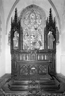 Autel, retable, tabernacle, statues (6, statuette), église paroissiale Saint-Maudez (Duault)
