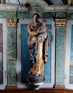 Statue (statuette) : Vierge à l'Enfant, dite Notre-Dame de vrai secours, chapelle Notre-Dame (Persquen)