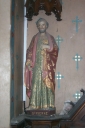 Ensemble de 2 statues sous dais : saint Pierre, saint Paul