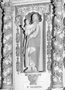 Statue (petite nature, d'applique) : saint Joseph, église paroissiale Saint-Pierre-Saint-Paul (Lignol)