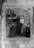 Tableau : Remise de la règle par saint François de Paule aux Minimes, cathédrale de Saint-Paul-Aurélien (Saint-Pol-de-Léon)