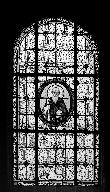 Ensemble des deux verrières à personnages de la baie 5 : Saint Herbot, et de la baie 6 : Saint Alar, église Saint-Hervé (Lanhouarneau)
