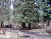 Fontaine et croix Saint-Raoul, Forêt domaniale de Rennes (Liffré)