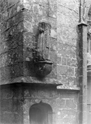 Statue (petite nature) : saint Fiacre, chapelle Sainte-Barbe (Le Faouët)