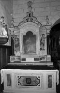 Autel (2), retable (2), statue (4), tableau (2, autel secondaire, autel tombeau, retable architecturé, petite nature) : saint Jean, saint Fiacre, saint Joseph et l'Enfant, sainte Madeleine, sainte Barbe, sainte Marguerite, prieuré Notre-Dame, église paroissiale de chanoines réguliers de Saint-Augustin (Arbrissel)