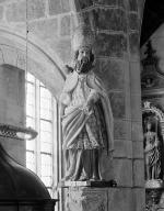 Statue (d'applique) : saint Servais, église Saint-Mélar (Meilars)