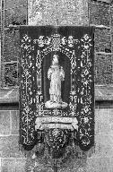 Bannière de procession paroissiale : Saint Hervé, Sacré-Cœur, église paroissiale Saint-Hervé (Lanhouarneau)