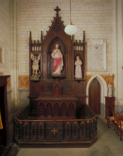 Ensemble de l'autel secondaire nord (autel, retable, tabernacle) (Campel fusionnée en Val d'Anast en 2017)