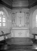 Autel, retable (maître-autel, retable à panneau compartimenté), chapelle Sainte-Madeleine (Langonnet)