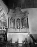 Autel, retable, tabernacle, statue (retable architecture à niche, autel secondaire) : Salvator Mundi, église paroissiale Saint-Melaine (Cornillé)
