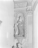 Groupe sculpté (d'applique, demi-nature) : Education de la Vierge, église paroissiale Saint-Juvat (Saint-Juvat)