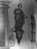 Statue (d'applique, petite nature) : sainte Barbe, chapelle Sainte-Barbe (Locarn)
