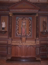 Ensemble de l'autel de la Vierge : autel, tabernacle, retable, 2 gradins d'autel, 2 degrés d'autel