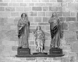 Ensemble (2 groupes sculptés) : sainte Famille, Annonciation, église paroissiale Notre-Dame-de-Roscudon (Pont-Croix)