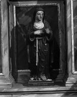 Statue (2, statuette, en pendant) : sainte Claire, sainte Thérèse d'Avila, cathédrale de Saint-Paul-Aurélien (Saint-Pol-de-Léon)