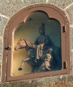 Groupe sculpté : saint Martin