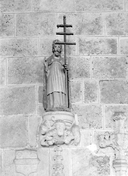 Statue (demi-nature) : saint Cornély, église paroissiale de la Trinité (Langonnet)