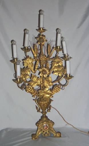 Paire de chandeliers d'église