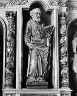 Statue (d'applique, petite nature) : saint Pierre, église paroissiale Notre-Dame-de-Croas-Batz (Roscoff)
