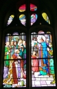 Verrière à personnages de la baie 11 : saint Louis rapporte la couronne d'épines