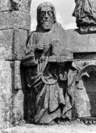 Statue (petite nature, d'applique) : saint Jean-Baptiste (2), chapelle Notre-Dame-de-Kergoat (Quéménéven)