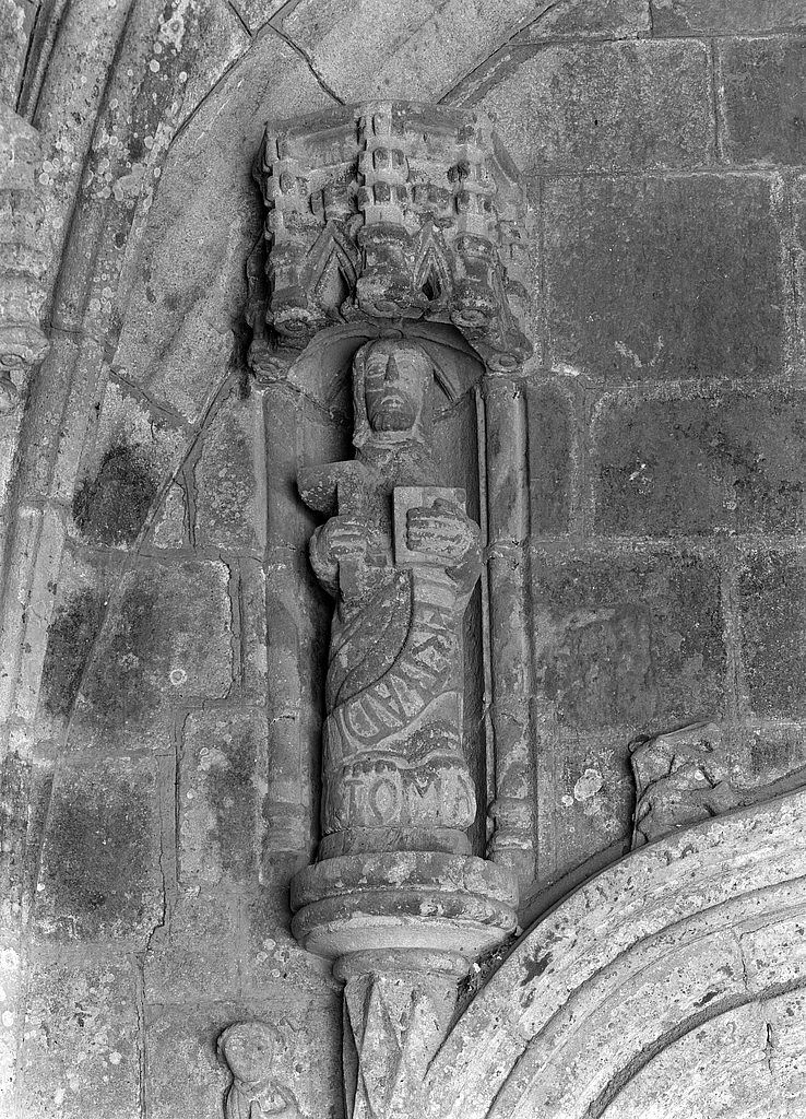 Statue (d'applique, demi-nature) : saint Thomas, église paroissiale Saint-Jérôme (Cast)