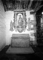 Ensemble de l'autel-retable nord, chapelle Saint-Aubin, Lanvaïdic (Port-Launay)