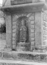 Statue : Saint Antoine, chapelle du Notre-Dame-du-Crann (Spézet)