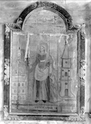Tableau : sainte Barbe, église paroissiale Saint-Blaise (Bulat-Pestivien)