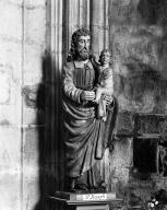 Statue (d'applique, petite nature) : saint Joseph et l'Enfant, cathédrale de Saint-Paul-Aurélien (Saint-Pol-de-Léon)