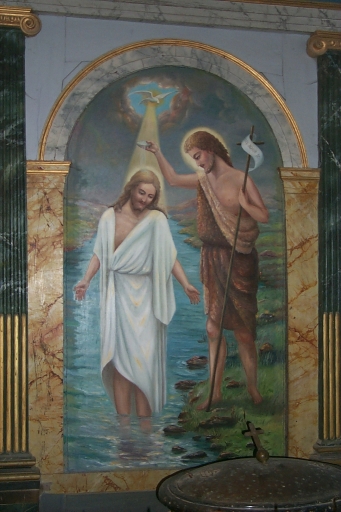 Peinture monumentale : Le baptême du Christ