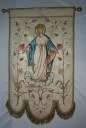 Ensemble de 2 bannières de procession : Immaculée Conception, Enfant Jésus
