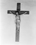 Croix : Christ en croix, église paroissiale Notre-Dame-des-Fleurs (Gestel)