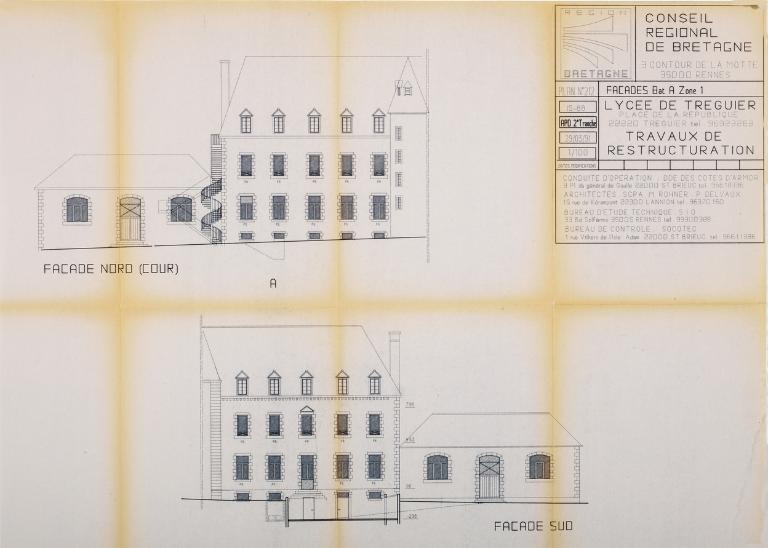 Couvent des Paulines puis des Ursulines, actuellement lycée Joseph Savina, rue Gambetta (Tréguier)