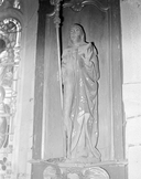 Statue (d'applique, petite nature) : saint Gilles, église paroissiale Saint-Gilles (Plonéis)